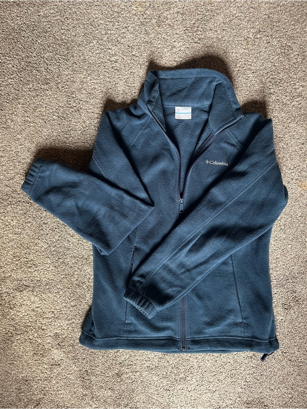 Columbia Kids Dark Blue Full-Zip Puffer-Style Fleece Jacket